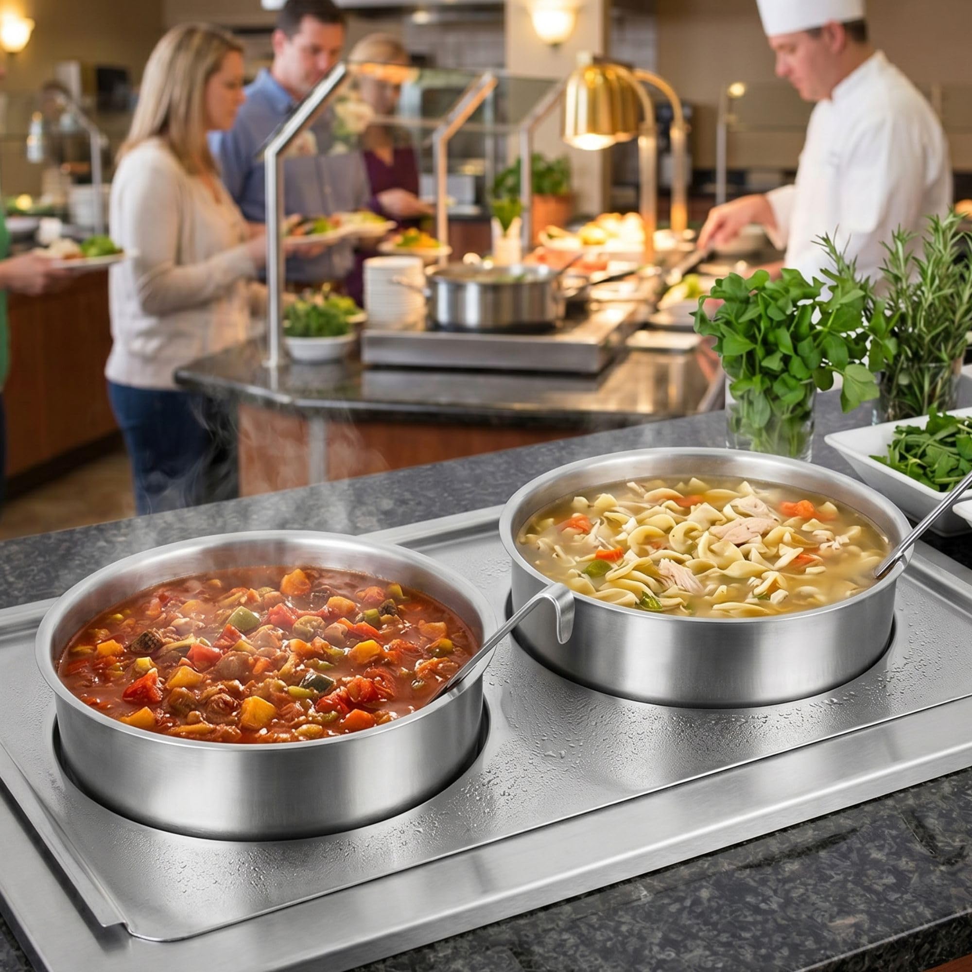 Amazon.com: TrueCraftware- 2 Hole Stainless Steel Steam Table